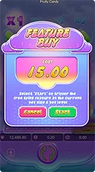 Fruity Candy · Pemeriksaan panel bawah dan penetapan parameter taruhan.